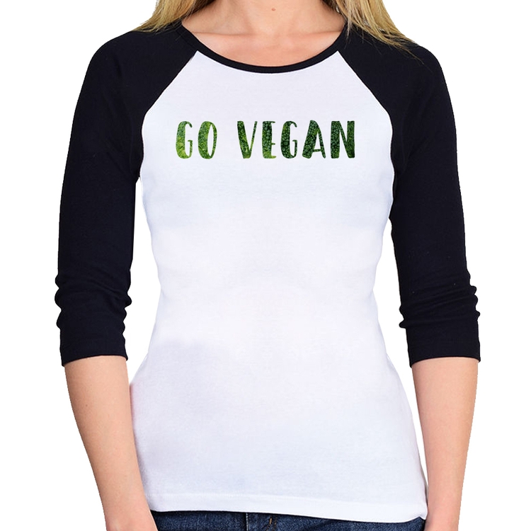 Baby Look Raglan Go Vegan Manga 3/4