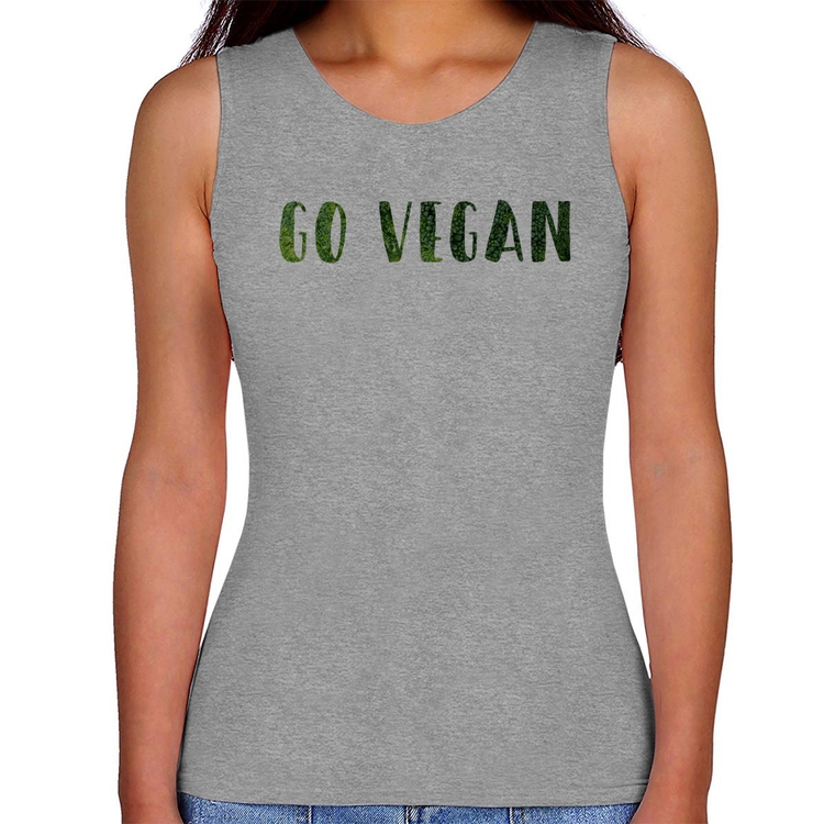 Regata Feminina Go Vegan - Cinza