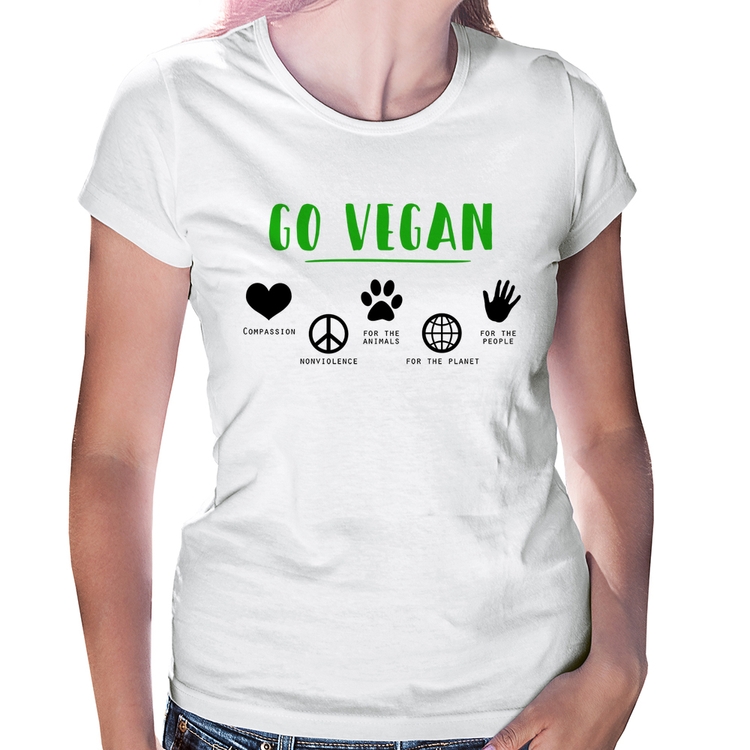 Baby Look Go Vegan Símbolos