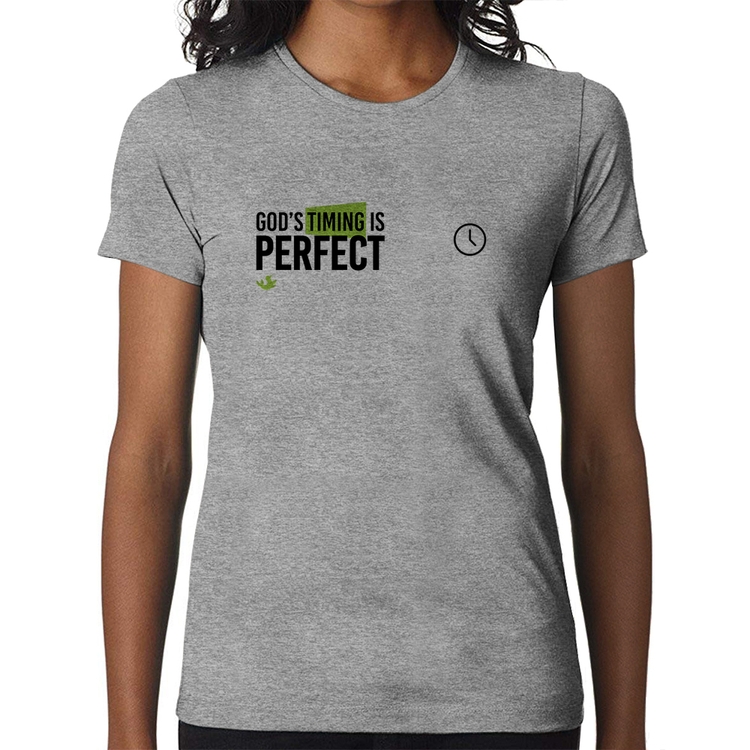 Baby Look God's timing is perfect - Cinza