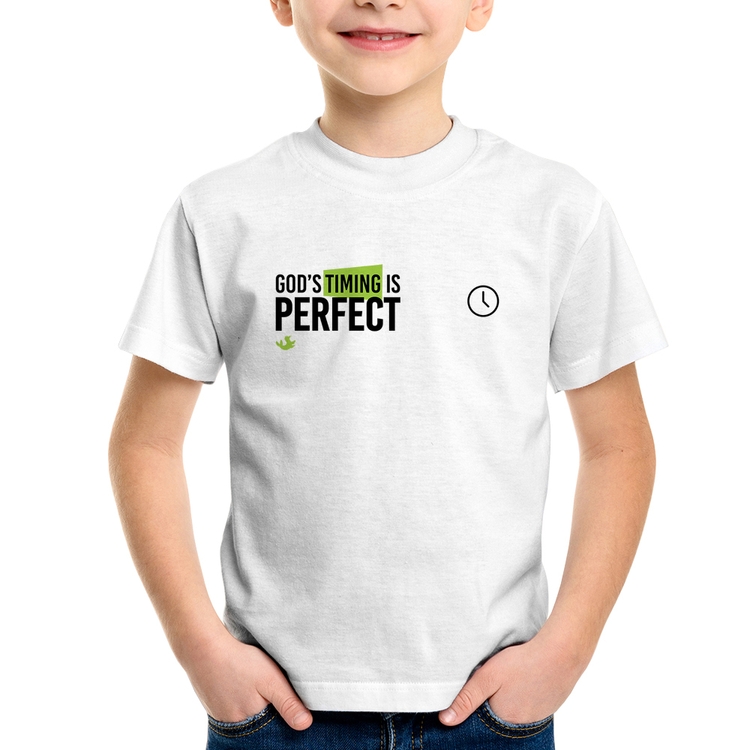 Camiseta Infantil God's timing is perfect