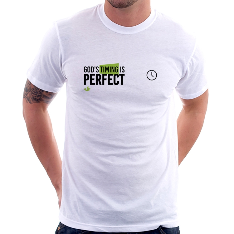 Camiseta God's timing is perfect