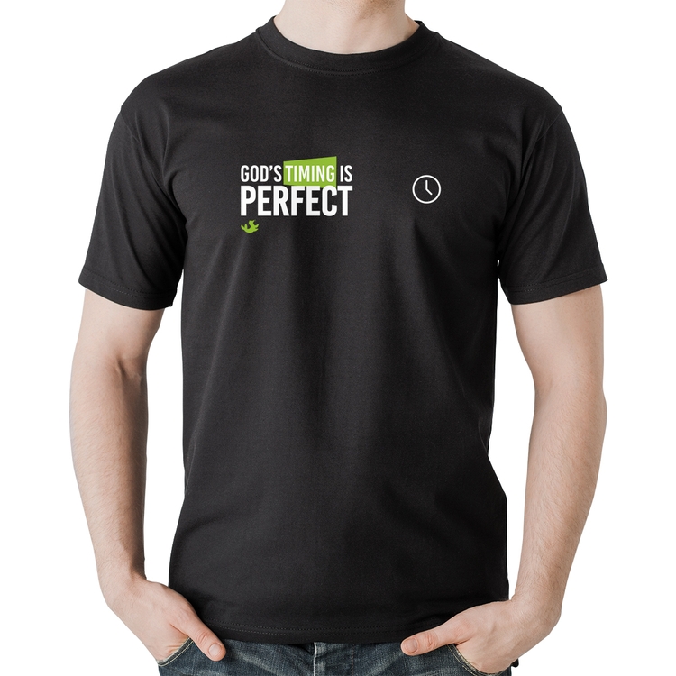 Camiseta Algodão God's timing is perfect