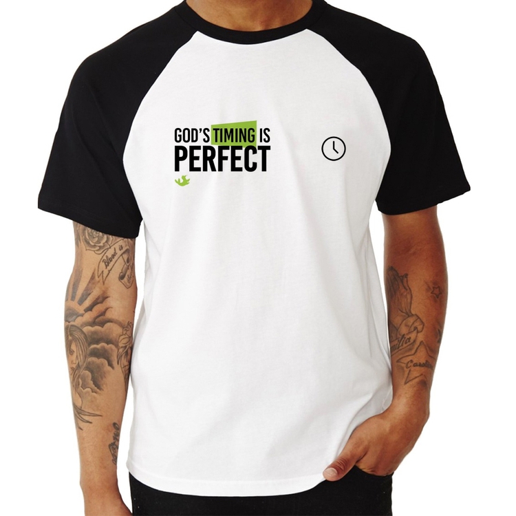 Camiseta Raglan God's timing is perfect