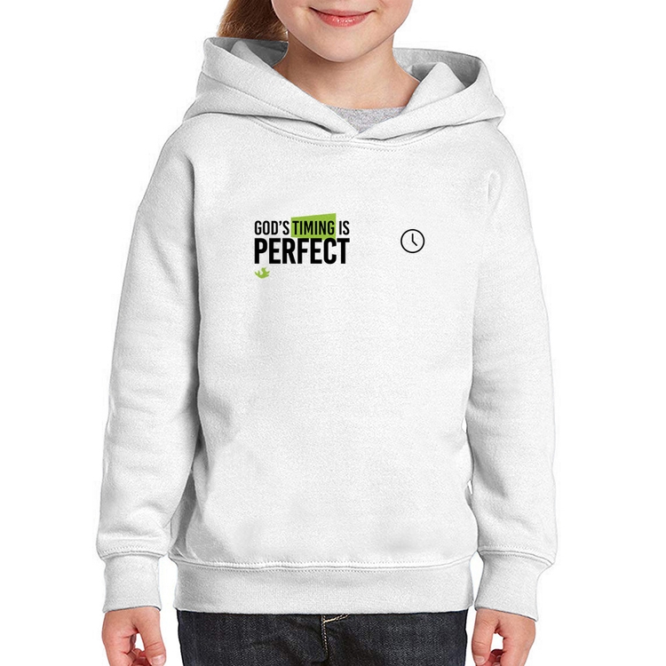 Moletom Infantil God's timing is perfect