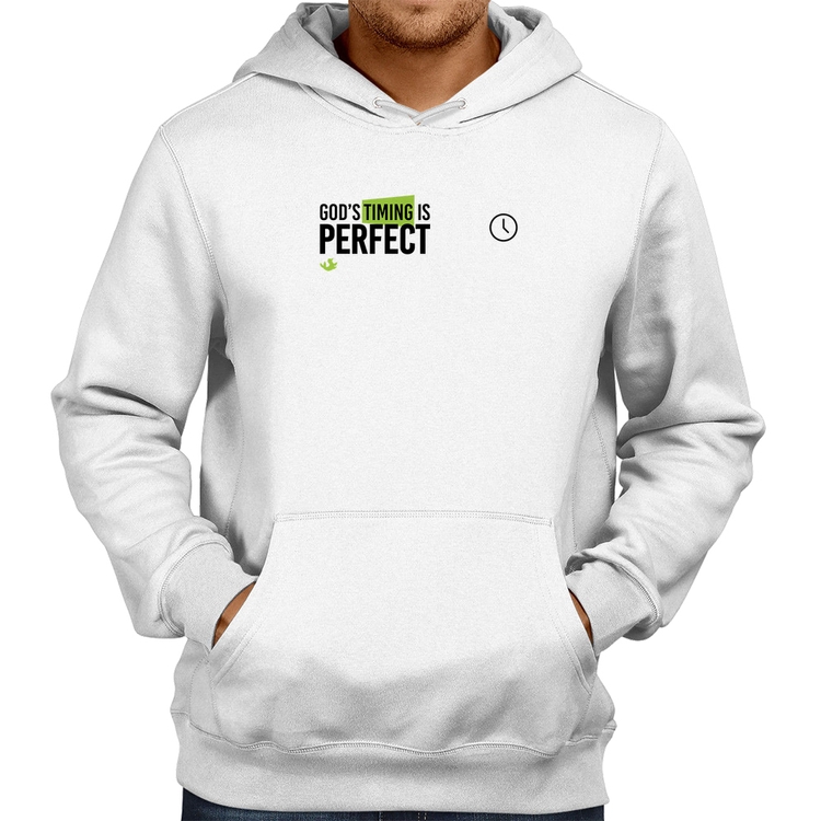 Moletom God's timing is perfect - Branco