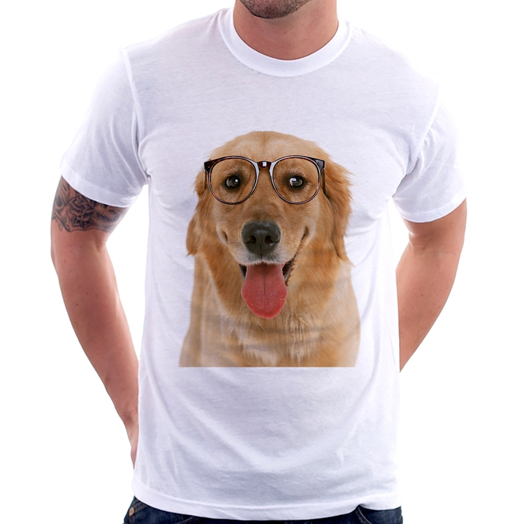 Camiseta Golden Retriever de Óculos