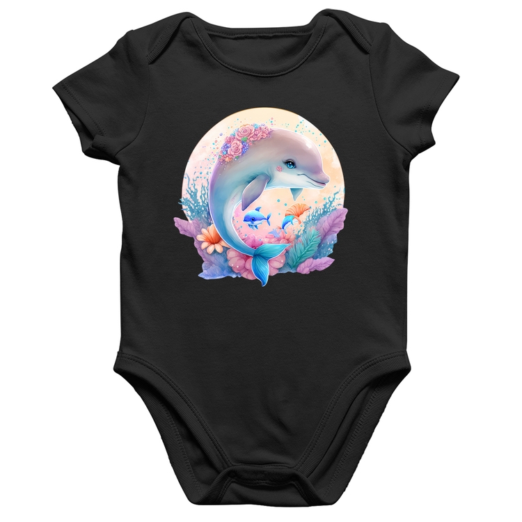 Body Bebê Algodão Golfinho Fofo