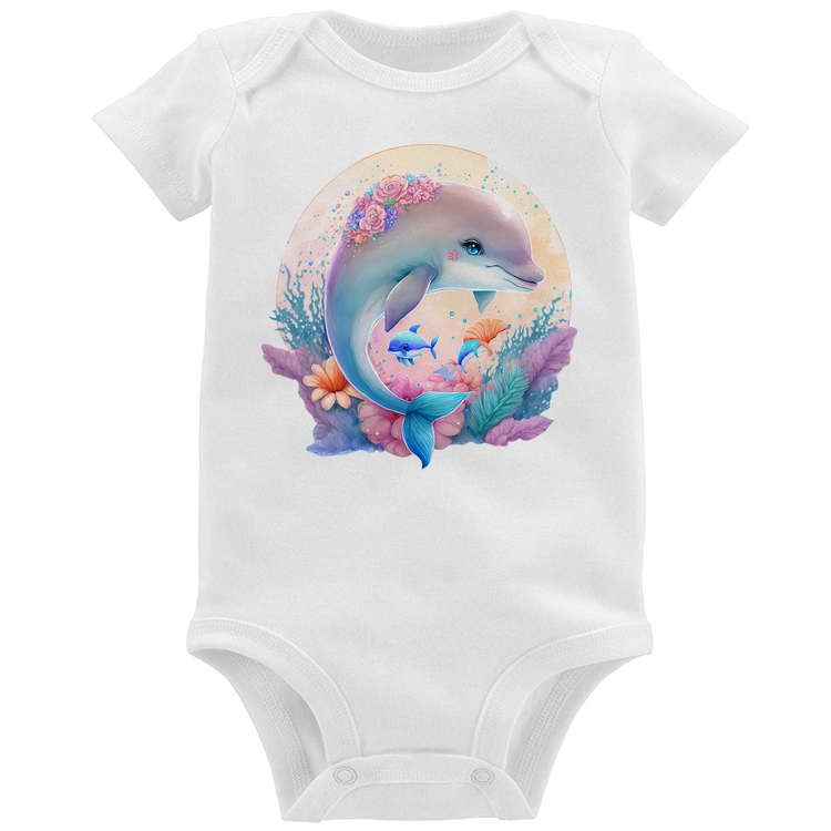 Body Bebê Golfinho Fofo