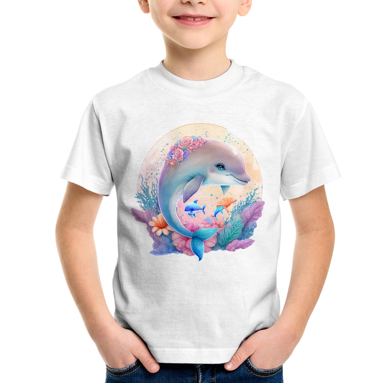 Camiseta Infantil Golfinho Fofo