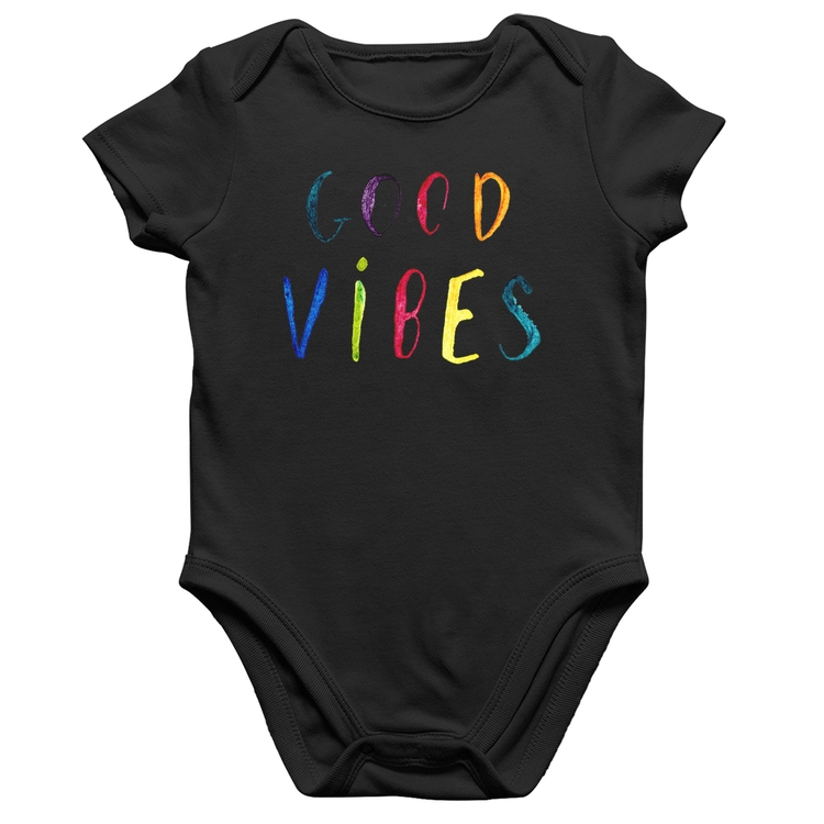 Body Bebê Algodão Good Vibes Cores