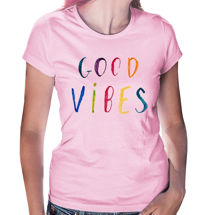 Baby Look Good Vibes Cores - Rosa Bebê