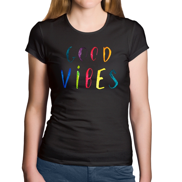 Baby Look Algodão Good Vibes Cores