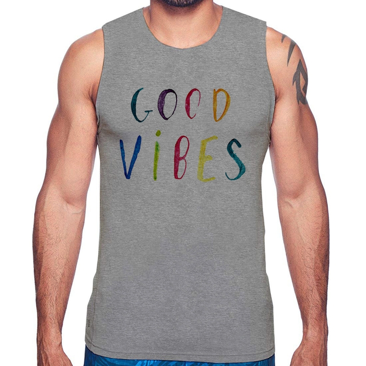 Regata Good Vibes Cores - Cinza