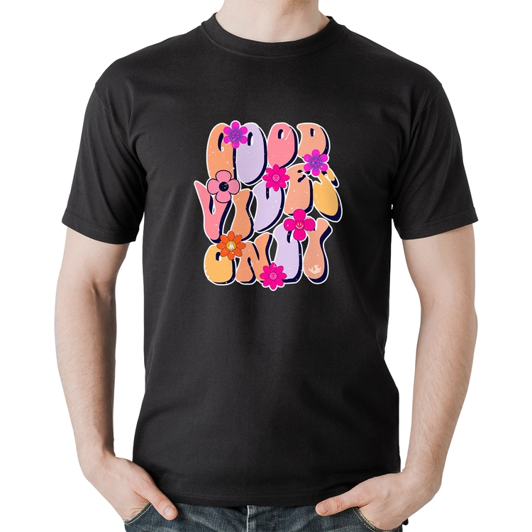 Camiseta Algodão Good Vibes Only