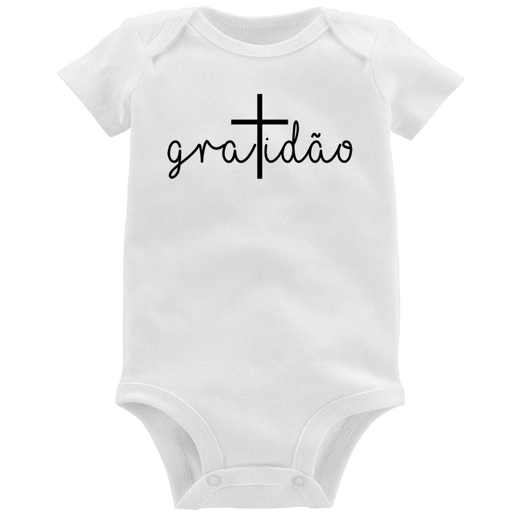 Body Bebê Gratidão Cruz