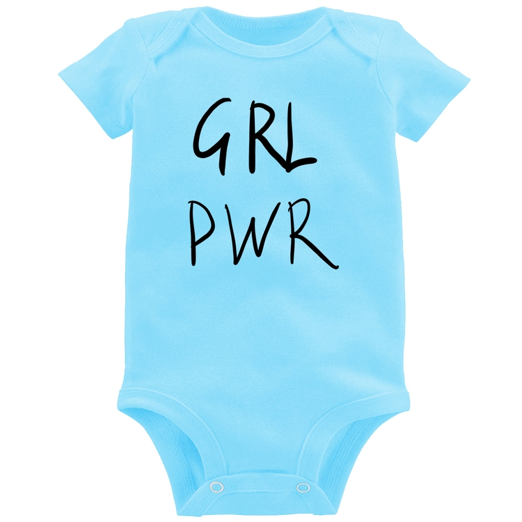 Body Bebê GRL PWR - Azul Bebê