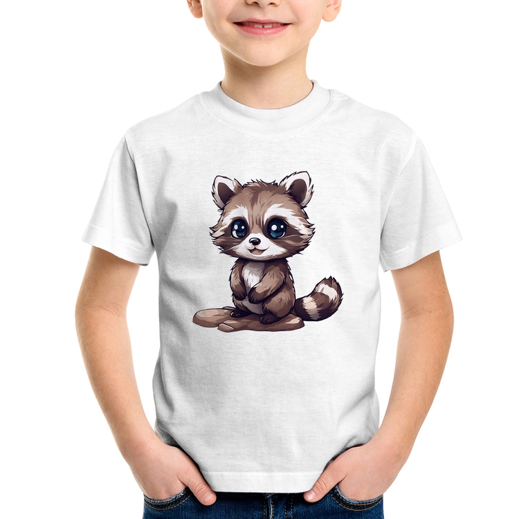 Camiseta Infantil Guaxinim Fofinho