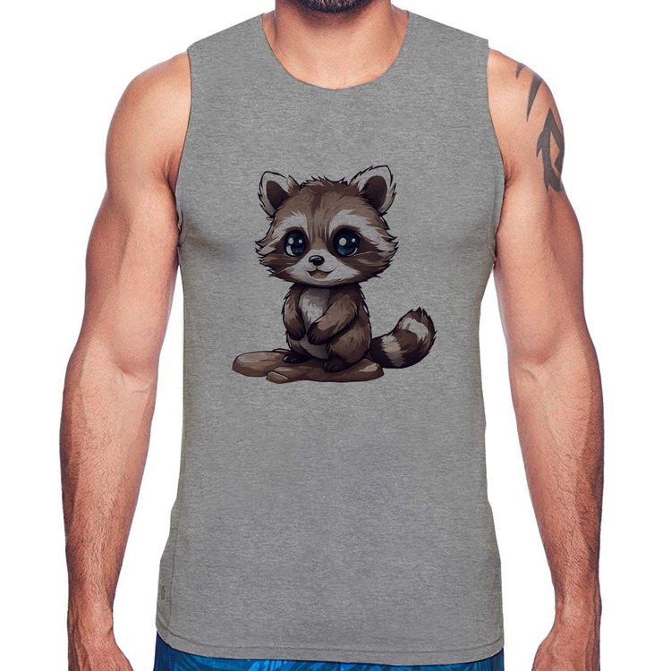 Regata Guaxinim Fofinho - Cinza