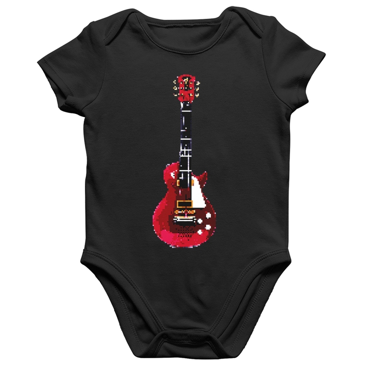 Body Bebê Algodão Guitar Píxel