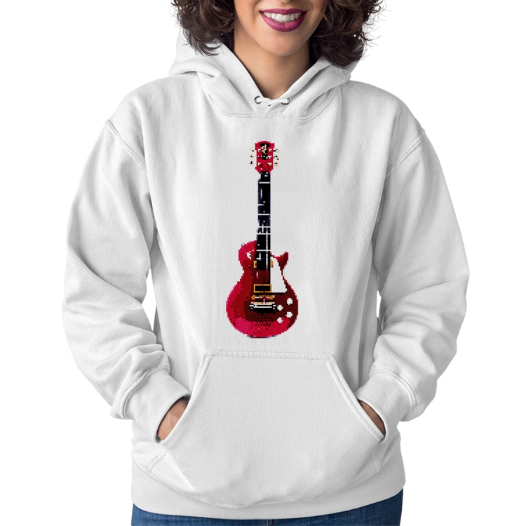 Moletom Feminino Guitar Píxel - Branco