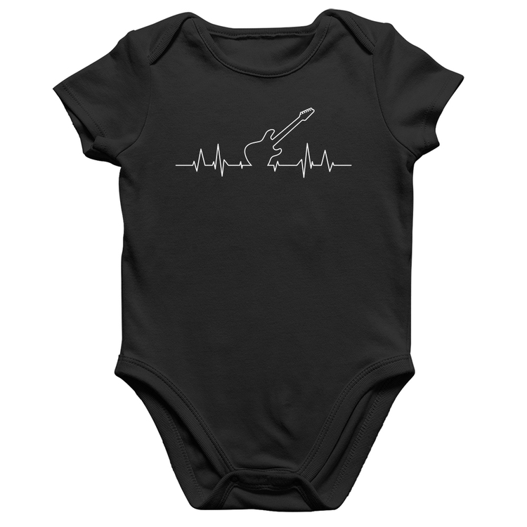Body Bebê Algodão Guitarra Batimentos Cardíacos