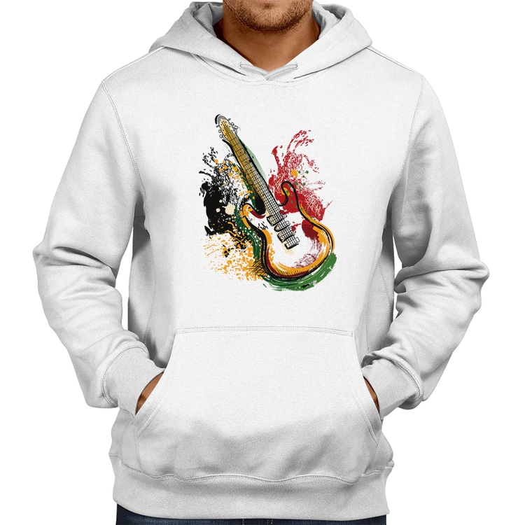 Moletom Guitarra Reggae - Branco