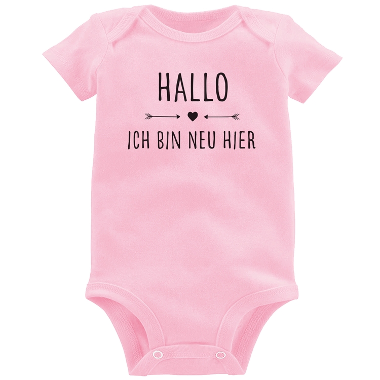 Body Bebê Hallo, Ich Bin Neu Hier - Rosa Bebê