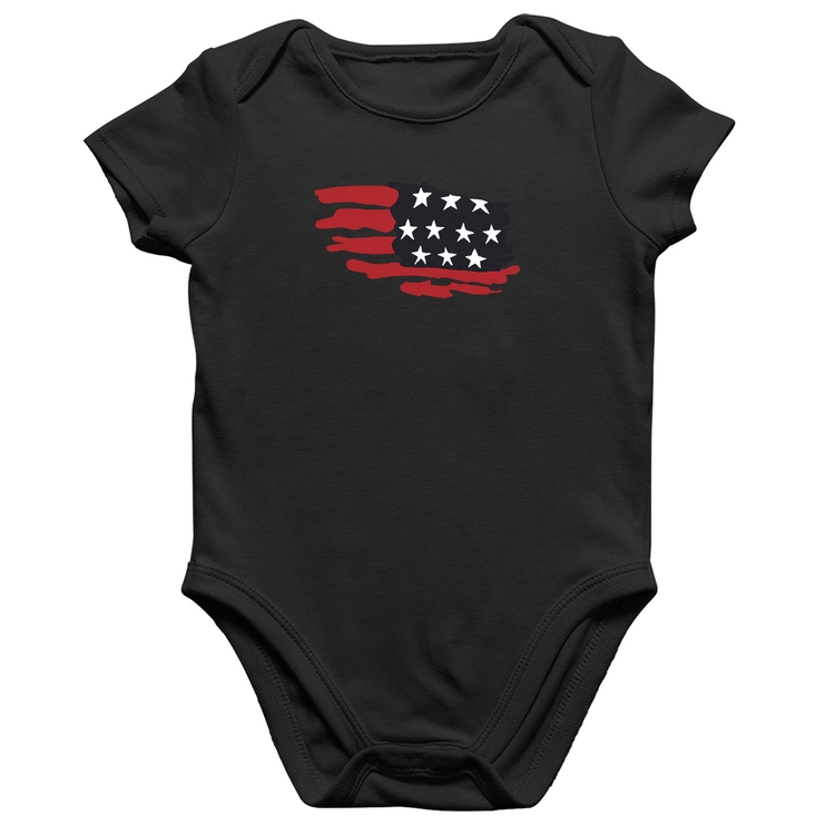 Body Bebê Algodão Handrawn Flag