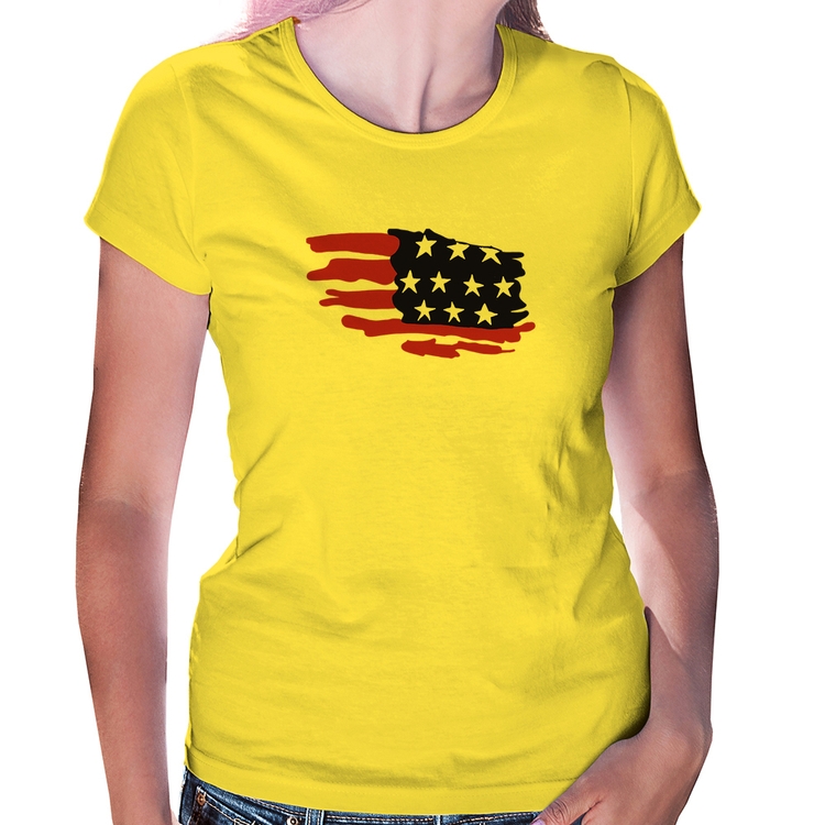 Baby Look Handrawn Flag - Amarela