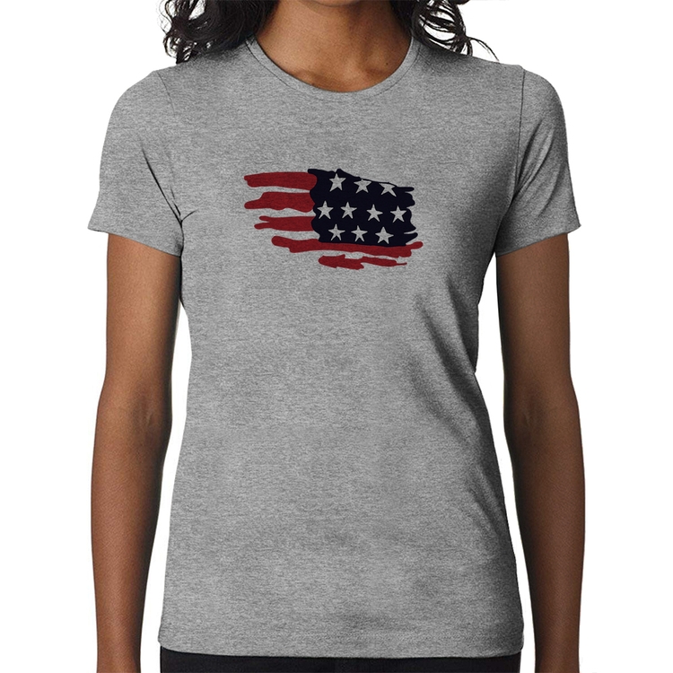 Baby Look Handrawn Flag - Cinza