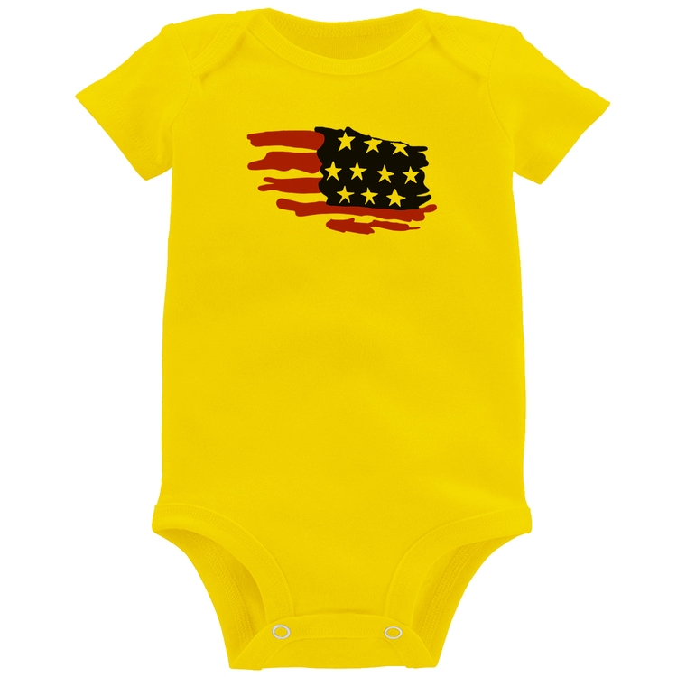 Body Bebê Handrawn Flag - Amarelo