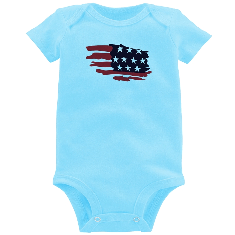 Body Bebê Handrawn Flag - Azul Bebê