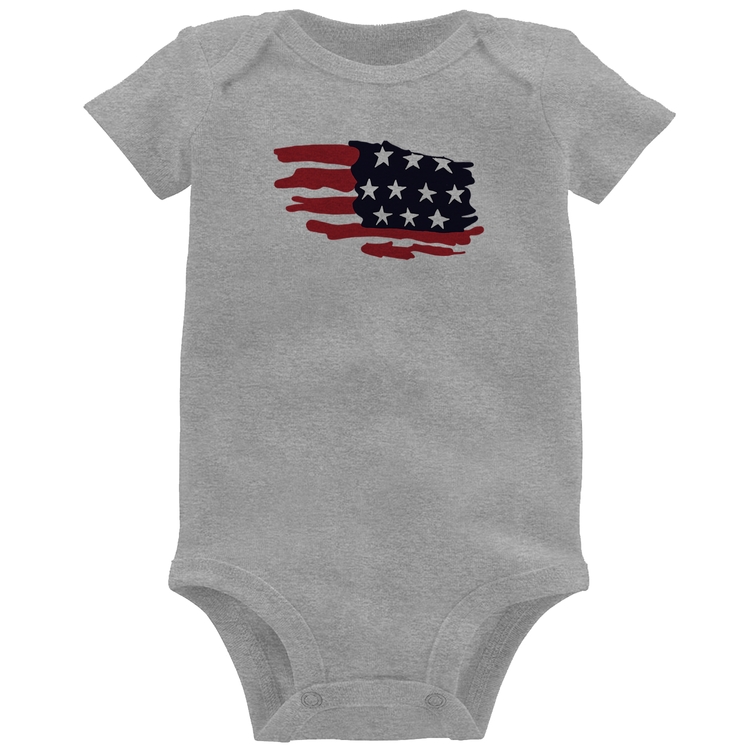 Body Bebê Handrawn Flag - Cinza