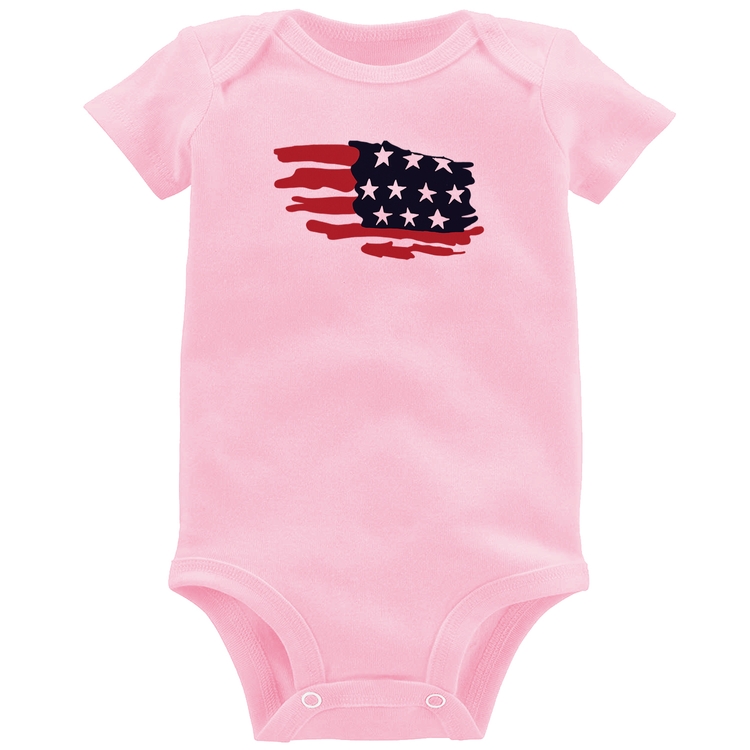 Body Bebê Handrawn Flag - Rosa Bebê