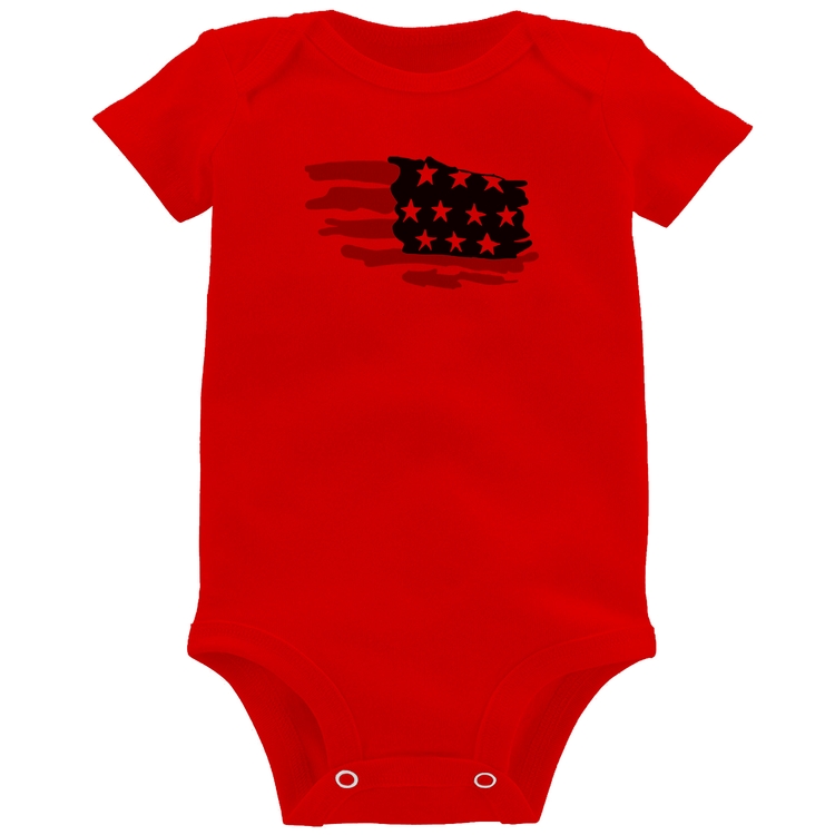 Body Bebê Handrawn Flag - Vermelho