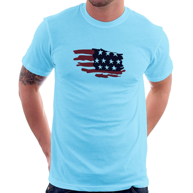 Camiseta Handrawn Flag - Azul Bebê