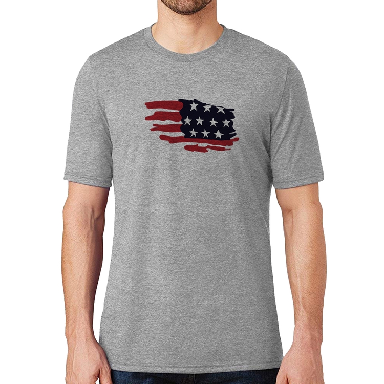 Camiseta Handrawn Flag - Cinza