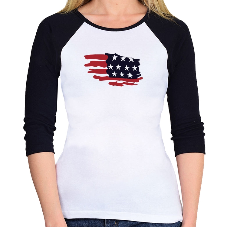 Baby Look Raglan Handrawn Flag Manga 3/4