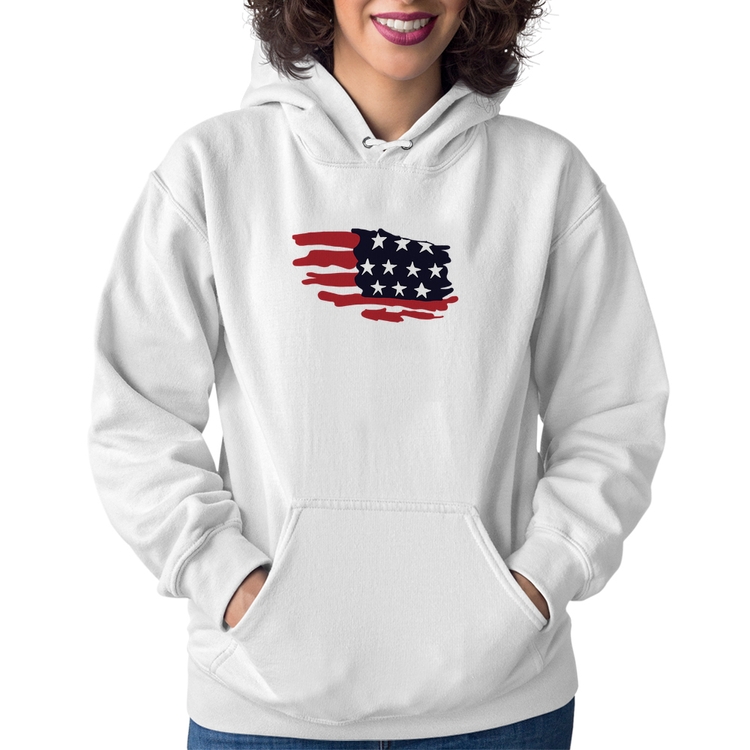 Moletom Feminino Handrawn Flag - Branco