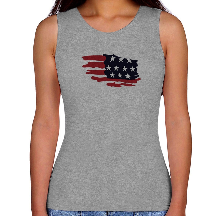 Regata Feminina Handrawn Flag - Cinza