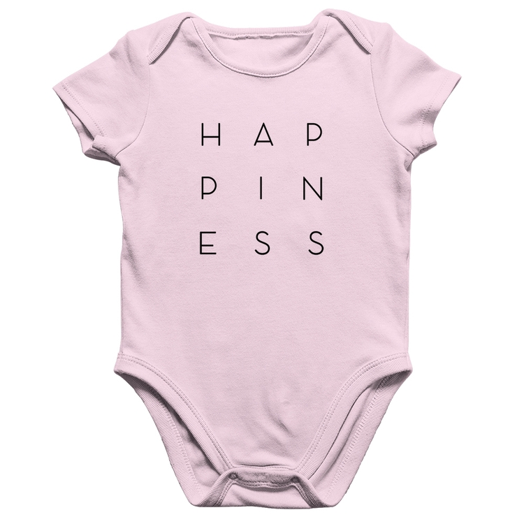 Body Bebê Algodão Happiness - Rosa Bebê
