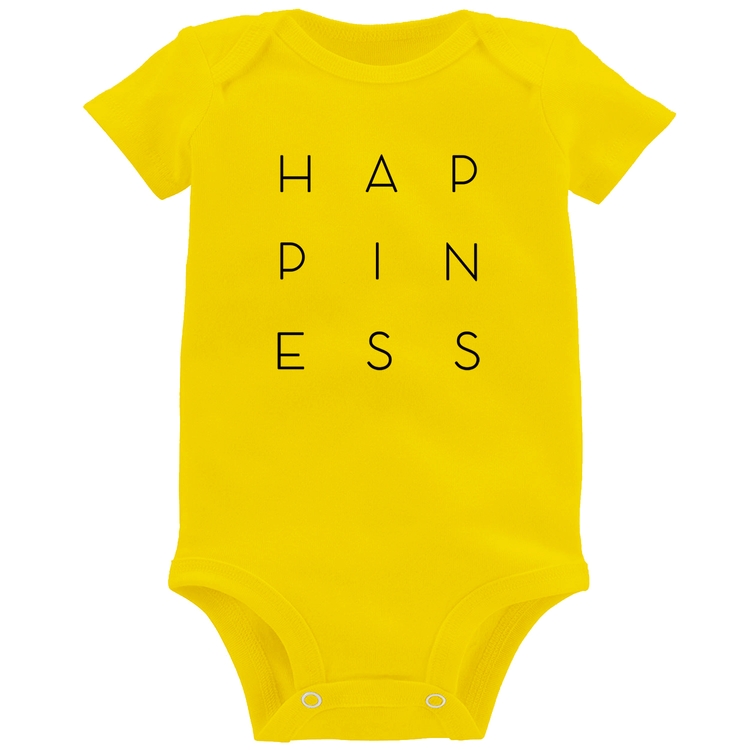 Body Bebê Happiness - Amarelo