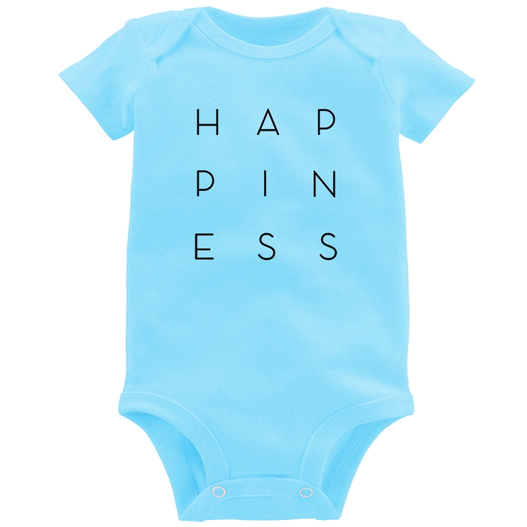 Body Bebê Happiness - Azul Bebê