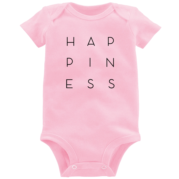 Body Bebê Happiness - Rosa Bebê