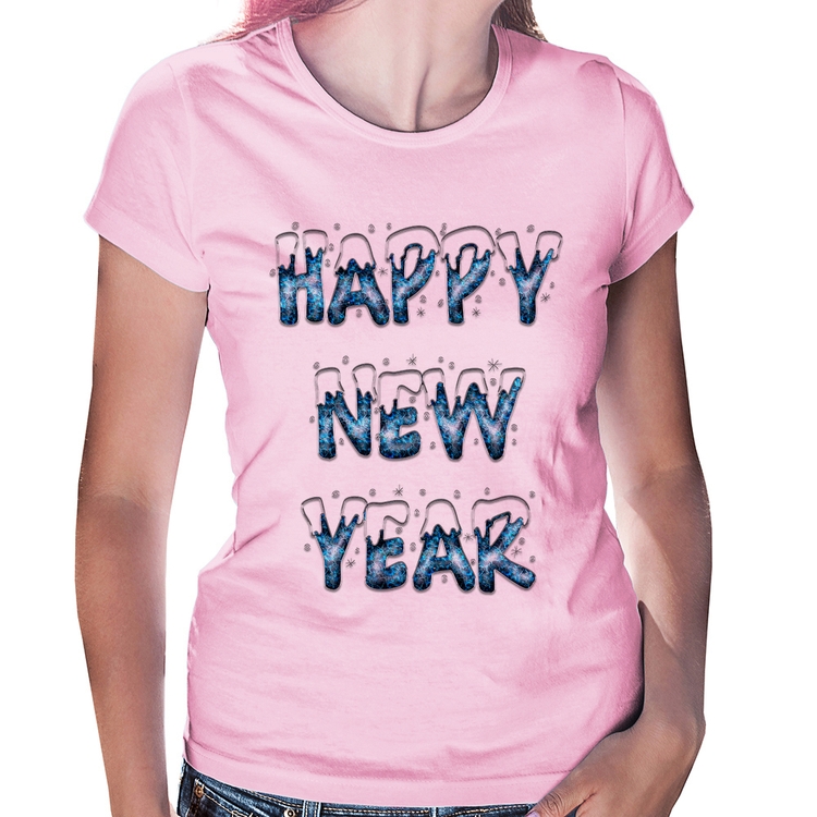 Baby Look Happy New Year - Rosa Bebê
