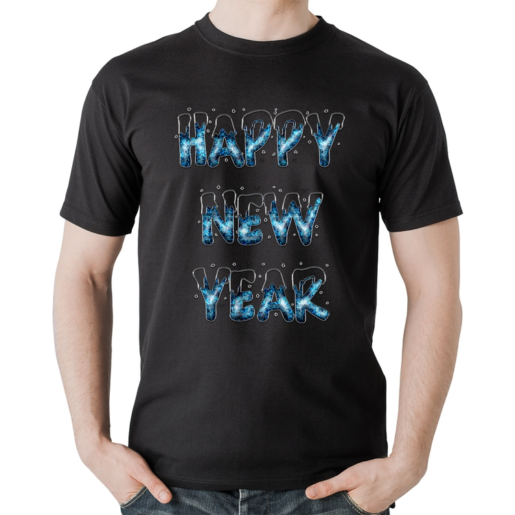 Camiseta Algodão Happy New Year