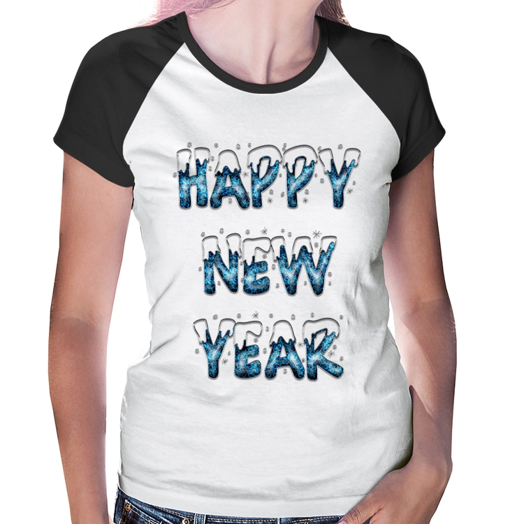 Baby Look Raglan Happy New Year