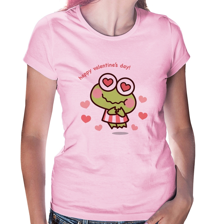 Baby Look Happy Valentine's Day - Rosa Bebê