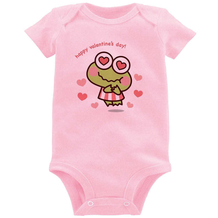 Body Bebê Happy Valentine's Day - Rosa Bebê